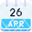 calendar-april-twenty-six-date-monthly-time-month-schedule-icon