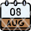 calendar-august-eight-date-monthly-time-month-schedule-icon
