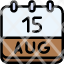 calendar-august-fifteen-date-monthly-time-month-schedule-icon