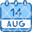 calendar-august-fourteen-date-monthly-time-month-schedule-icon