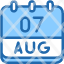 calendar-august-seven-date-monthly-time-month-schedule-icon
