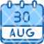 calendar-august-thirty-date-monthly-time-month-schedule-icon