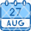 calendar-august-twenty-seven-date-monthly-time-month-schedule-icon