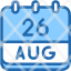 calendar-august-twenty-six-date-monthly-time-month-schedule-icon