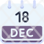 calendar-december-eighteen-date-monthly-time-month-schedule-icon