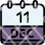 calendar-december-eleven-date-monthly-time-month-schedule-icon