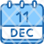 calendar-december-eleven-date-monthly-time-month-schedule-icon