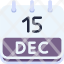 calendar-december-fifteen-date-monthly-time-month-schedule-icon