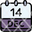 calendar-december-fourteen-date-monthly-time-month-schedule-icon