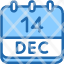 calendar-december-fourteen-date-monthly-time-month-schedule-icon