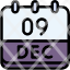 calendar-december-nine-date-monthly-time-month-schedule-icon
