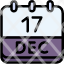 calendar-december-seventeen-date-monthly-time-month-schedule-icon