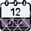 calendar-december-twelve-date-monthly-time-month-schedule-icon