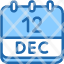 calendar-december-twelve-date-monthly-time-month-schedule-icon