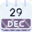 calendar-december-twenty-nine-date-monthly-time-month-schedule-icon