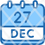 calendar-december-twenty-seven-date-monthly-time-month-schedule-icon