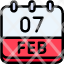 calendar-febraury-seven-date-monthly-time-and-month-schedule-icon