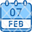 calendar-febraury-seven-date-monthly-time-month-schedule-icon