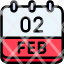 calendar-febraury-two-date-monthly-time-and-month-schedule-icon
