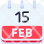 calendar-february-fifteen-date-monthly-time-month-schedule-icon