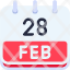 calendar-february-twenty-eight-date-monthly-time-month-schedule-icon