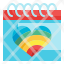 calendar-heart-event-wedding-rainbow-icon