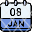 calendar-january-eight-date-monthly-time-and-month-schedule-icon