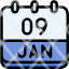 calendar-january-nine-date-monthly-time-and-month-schedule-icon