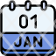 calendar-january-one-date-monthly-time-and-month-schedule-icon