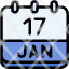 calendar-january-seventeen-date-monthly-time-and-month-schedule-icon