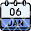calendar-january-six-date-monthly-time-and-month-schedule-icon