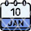 calendar-january-ten-date-monthly-time-and-month-schedule-icon
