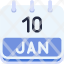 calendar-january-ten-date-monthly-time-month-schedule-icon