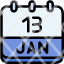 calendar-january-thirteen-date-monthly-time-and-month-schedule-icon