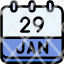 calendar-january-twenty-nine-date-monthly-time-and-month-schedule-icon
