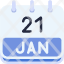 calendar-january-twenty-one-date-monthly-time-month-schedule-icon