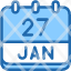 calendar-january-twenty-seven-date-monthly-time-and-month-schedule-icon