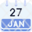 calendar-january-twenty-seven-date-monthly-time-month-schedule-icon