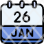 calendar-january-twenty-six-date-monthly-time-and-month-schedule-icon