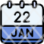 calendar-january-twenty-two-date-monthly-time-and-month-schedule-icon