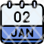 calendar-january-two-date-monthly-time-and-month-schedule-icon