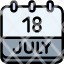 calendar-july-eighteen-date-monthly-time-and-month-schedule-icon