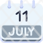 calendar-july-eleven-date-monthly-time-and-month-schedule-icon