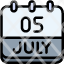 calendar-july-five-date-monthly-time-and-month-schedule-icon