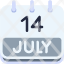 calendar-july-fourteen-date-monthly-time-and-month-schedule-icon