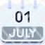 calendar-july-one-date-monthly-time-and-month-schedule-icon