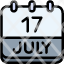 calendar-july-seventeen-date-monthly-time-and-month-schedule-icon