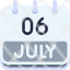 calendar-july-six-date-monthly-time-and-month-schedule-icon