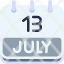calendar-july-thirteen-date-monthly-time-and-month-schedule-icon