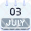 calendar-july-three-date-monthly-time-and-month-schedule-icon